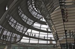 Inside the dome at the Reichstag